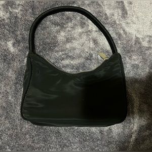 Black nylon shoulder bag